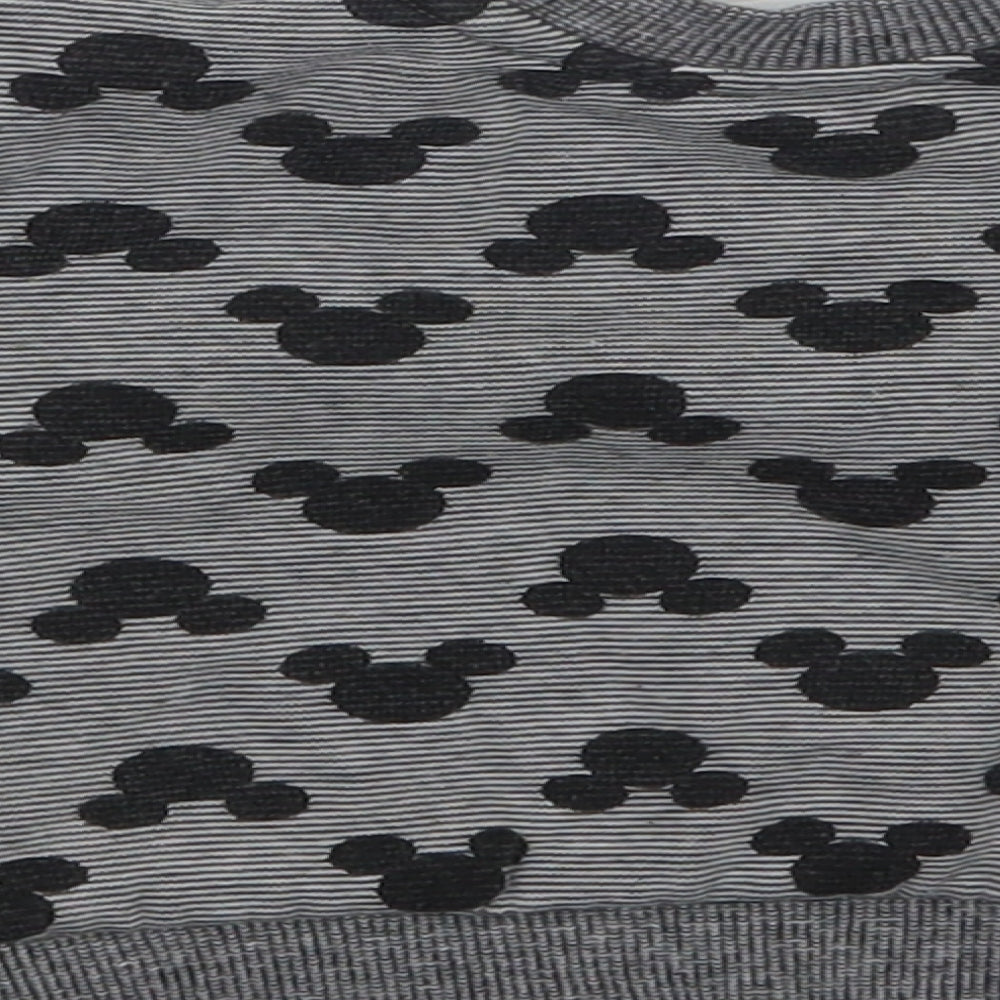 Disney Baby Baby Grey Geometric Cotton Pullover Jumper Size 6-9 Months  Snap - Mickey Mouse