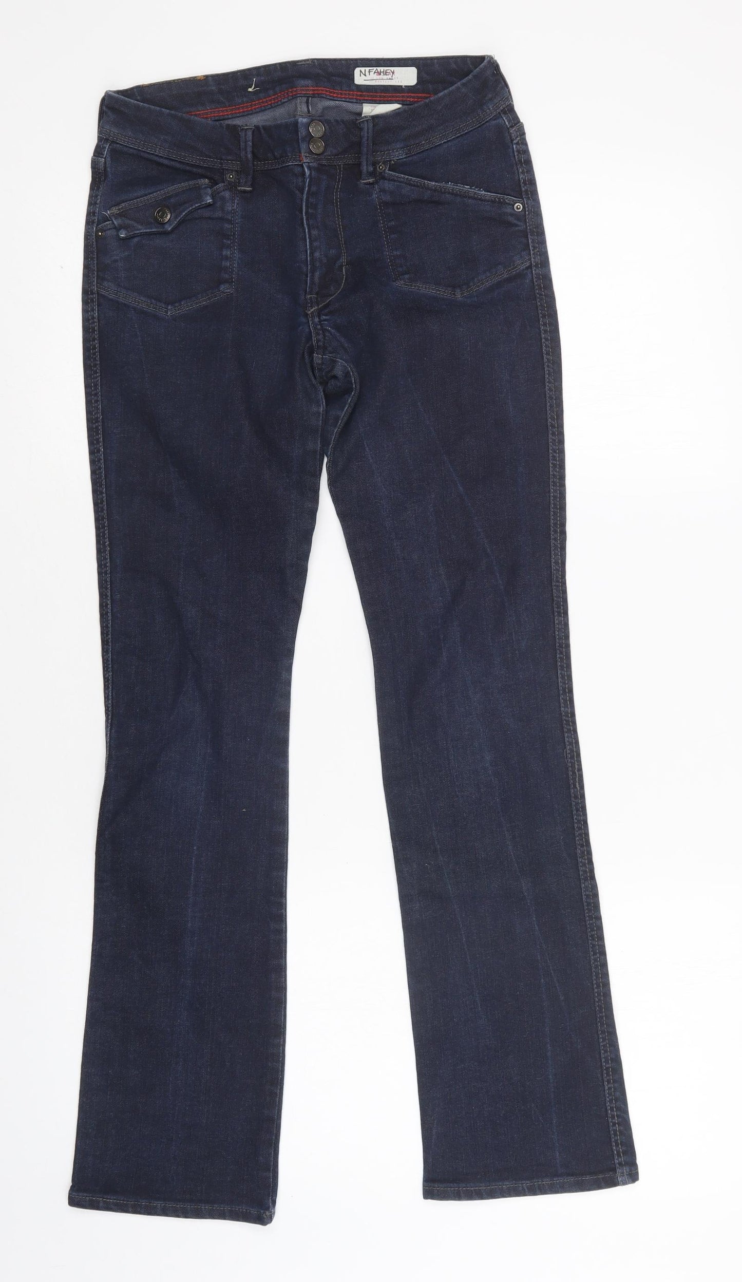 Star Girls Blue  Cotton Bootcut Jeans Size 12-13 Years  Regular Snap