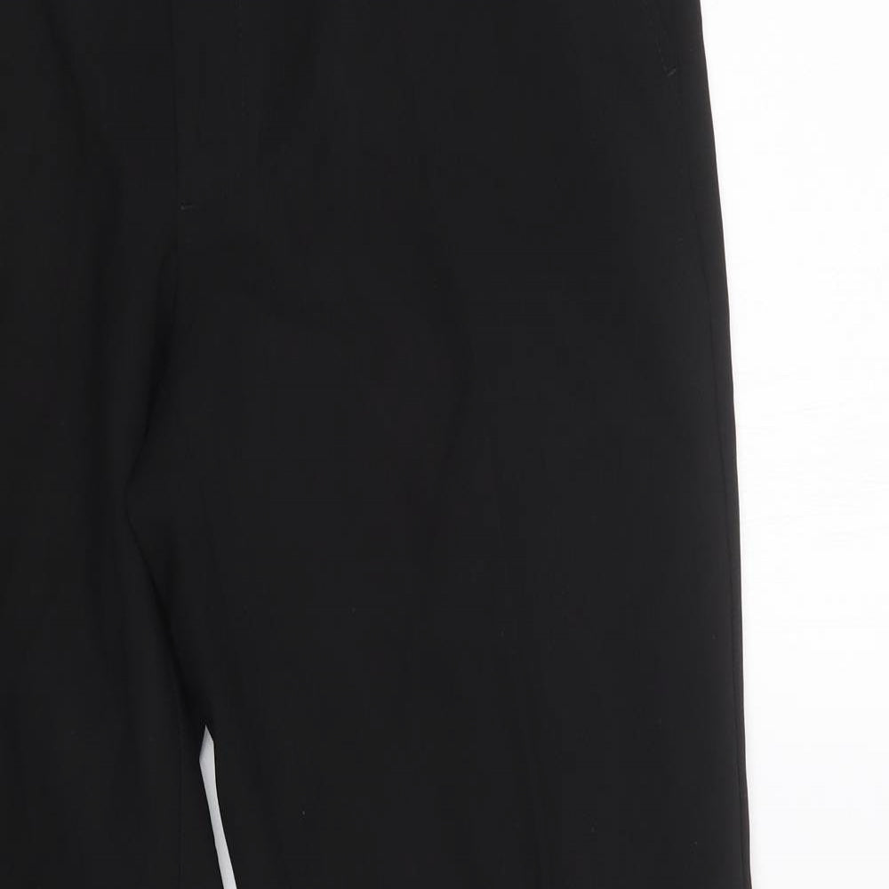 M&S Mens Black  Polyester Dress Pants Trousers Size 34 L29 in Regular Button
