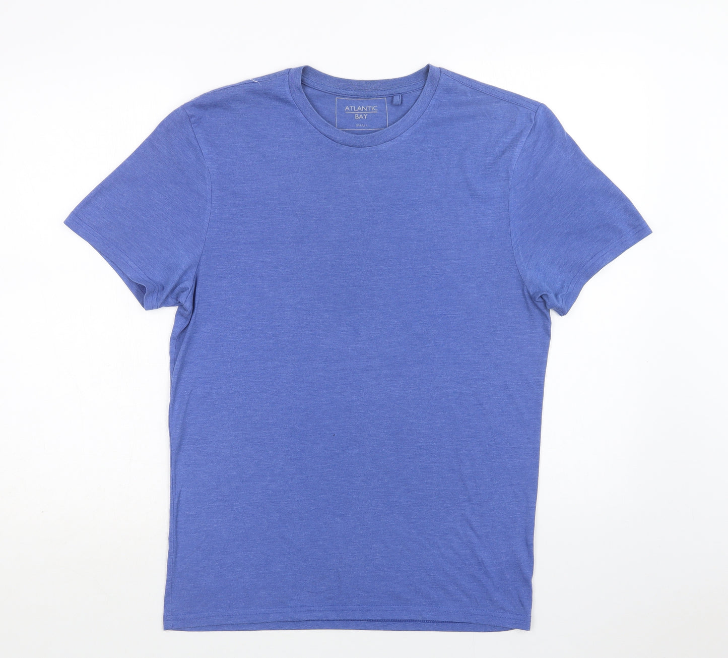BHS Mens Blue  Cotton  T-Shirt Size S Crew Neck