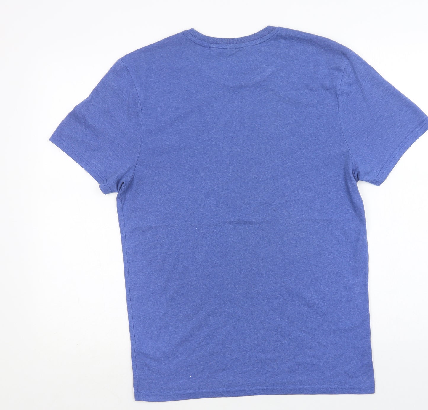 BHS Mens Blue  Cotton  T-Shirt Size S Crew Neck