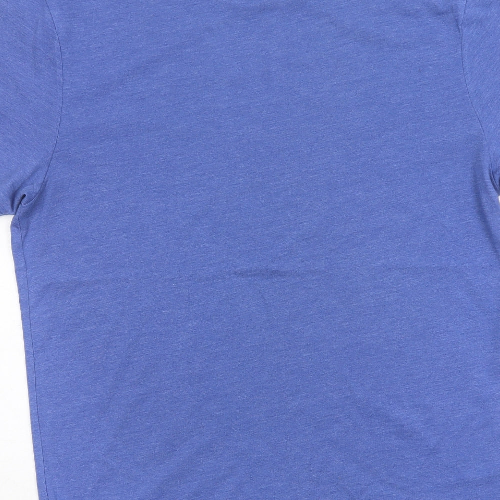 BHS Mens Blue  Cotton  T-Shirt Size S Crew Neck