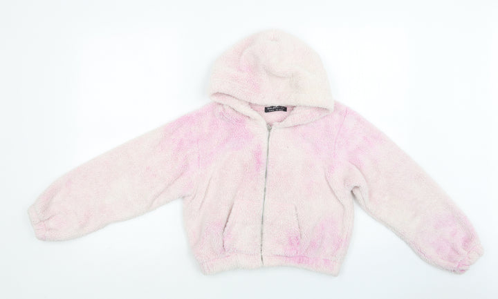 Select Girls Pink Batik Basic Jacket Jacket Size 14 Years Zip