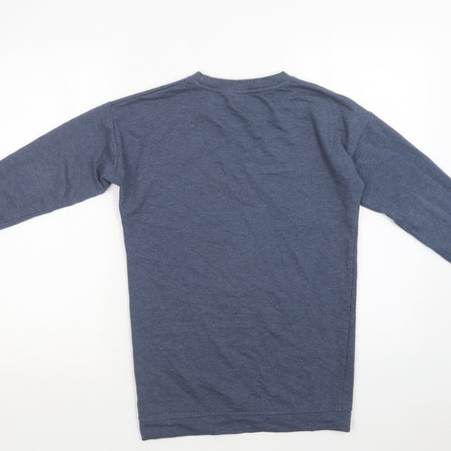 Pep & Co Girls Blue  Cotton Tunic Sweatshirt Size 11-12 Years