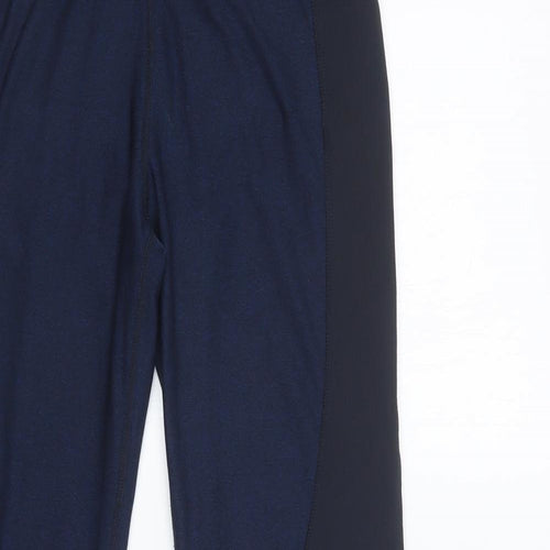 H&M Womens Blue Colourblock Polyester Compression Leggings Size S L29 in Regular