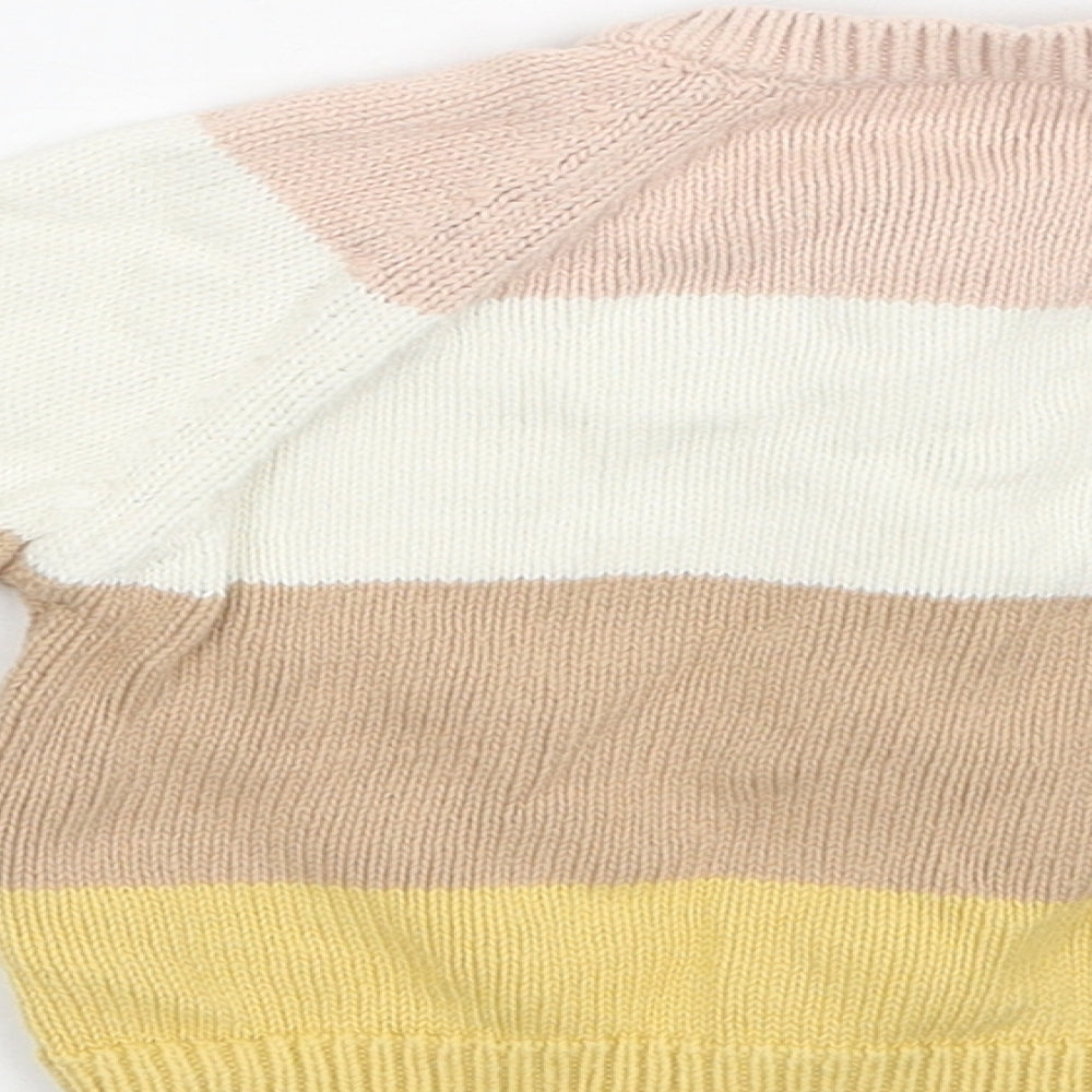 Nutmeg Baby Multicoloured Striped Cotton Cardigan Jumper Size 18-24 Months  Button