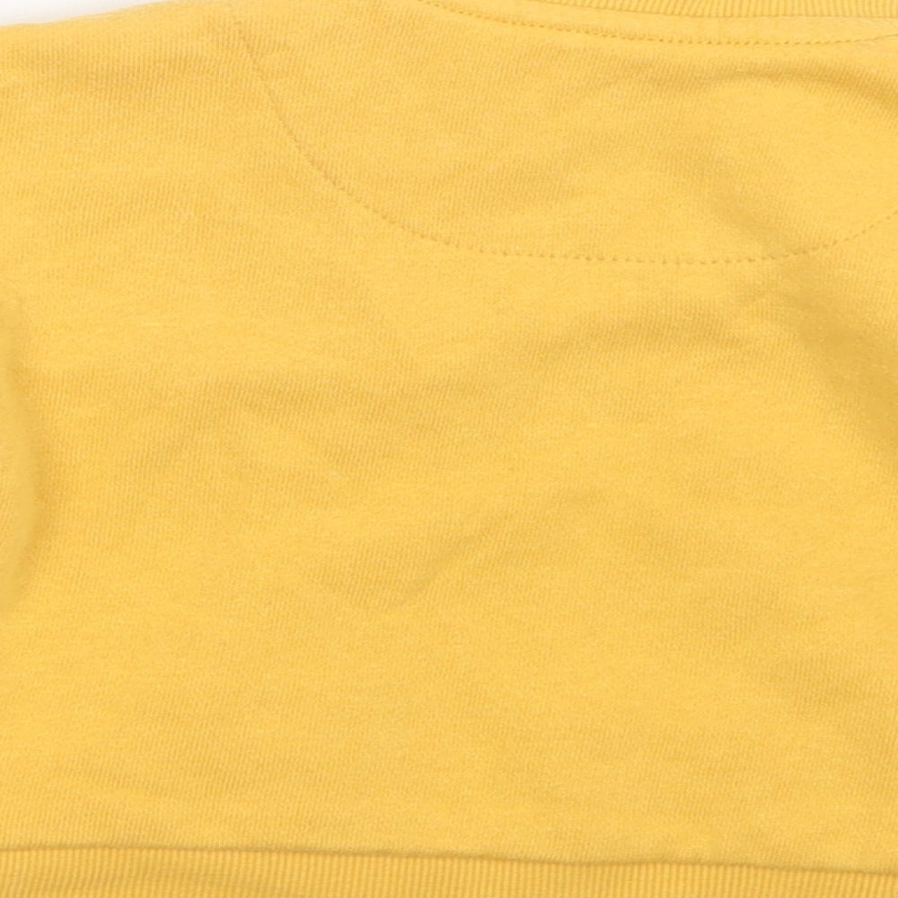 F&F Baby Yellow  Cotton Pullover Jumper Size 12-18 Months  Snap - Fun