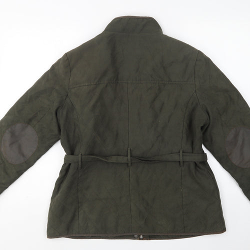 Bernardo Womens Green   Quilted Jacket Size L  Zip