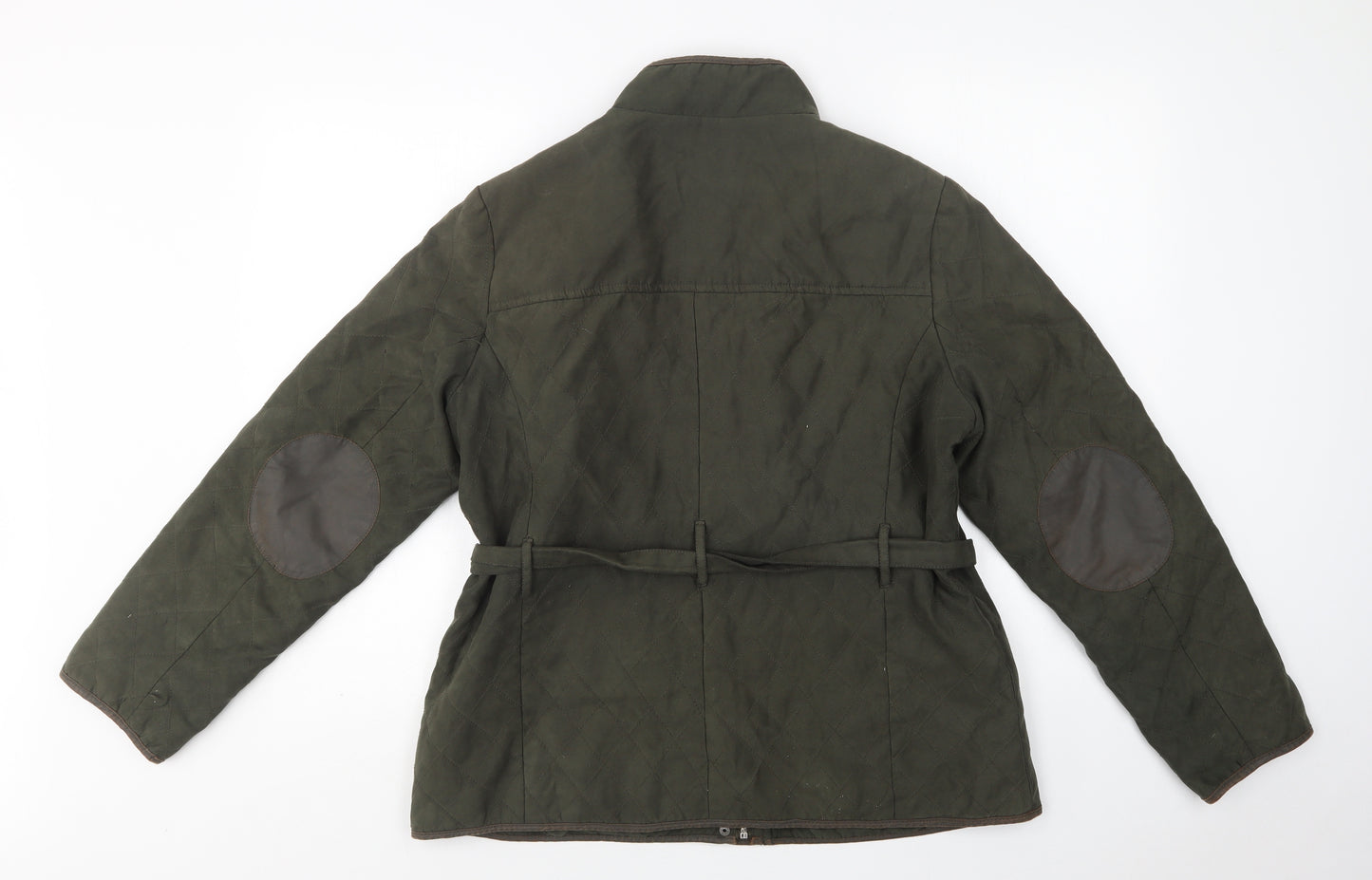 Bernardo Womens Green   Quilted Jacket Size L  Zip
