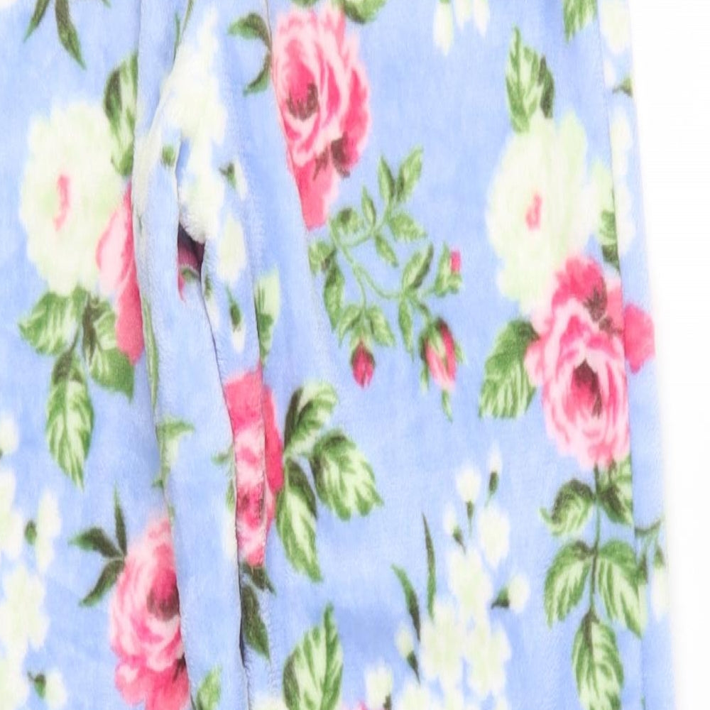 Nutmeg Girls Blue Floral Polyester  Pyjama Pants Size 8-9 Years
