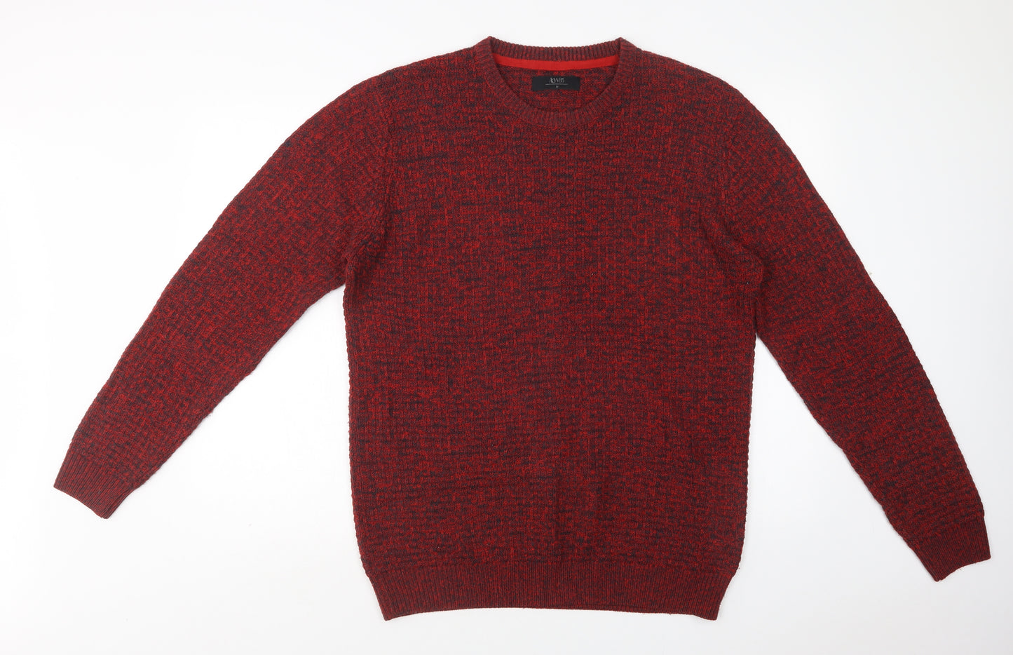 Matalan Mens Red Crew Neck  Acrylic Pullover Jumper Size M