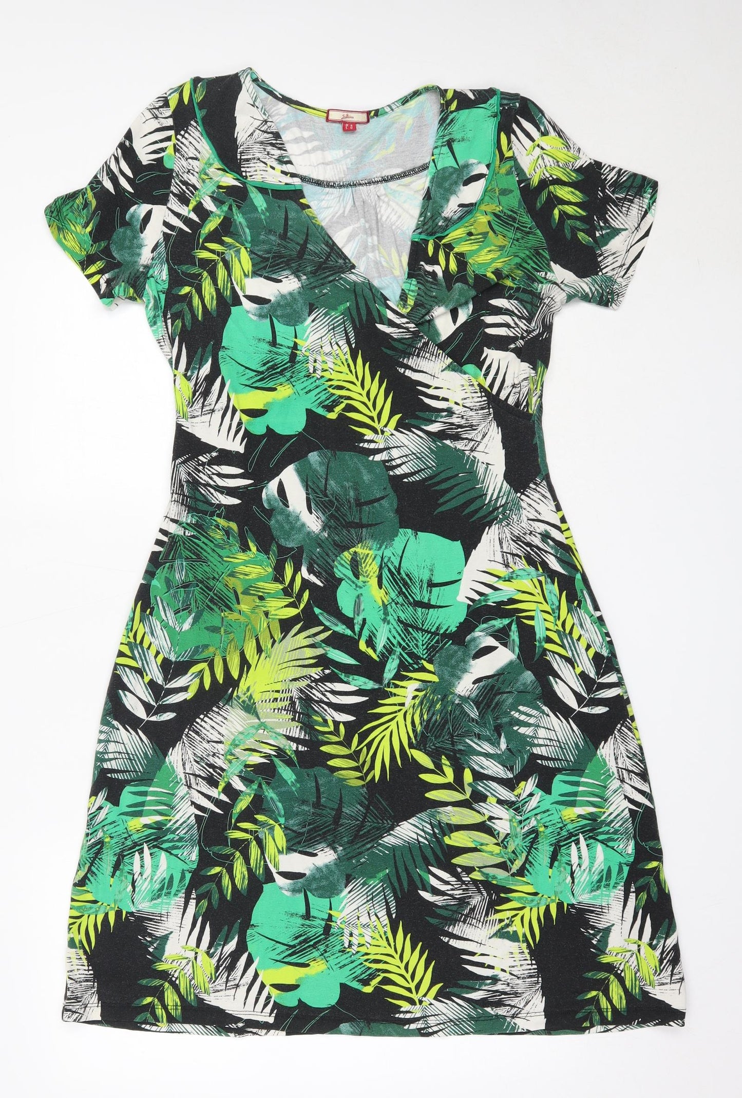Joe Browns Womens Green  Cotton Fit & Flare  Size 14  V-Neck
