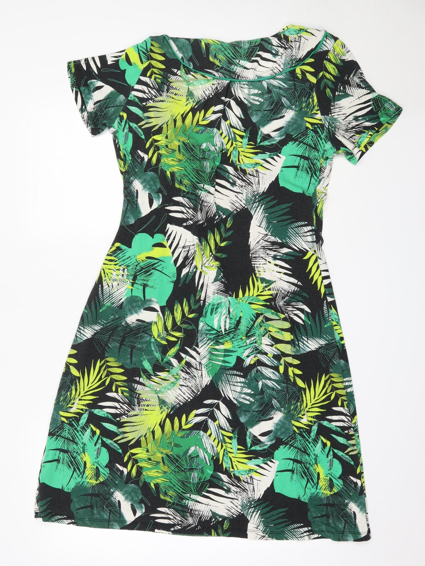 Joe Browns Womens Green  Cotton Fit & Flare  Size 14  V-Neck