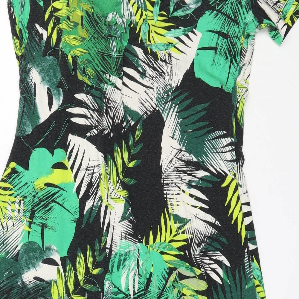 Joe Browns Womens Green  Cotton Fit & Flare  Size 14  V-Neck