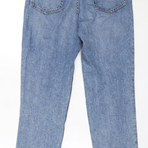 H&M Womens Blue  Cotton Straight Jeans Size 34 L27 in Regular