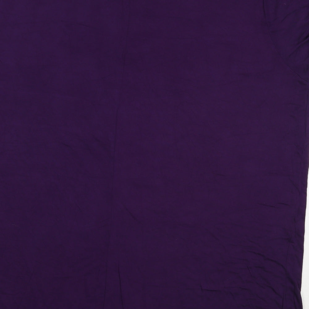 Yours Womens Purple  Viscose Basic T-Shirt Size 26 Round Neck - christmas