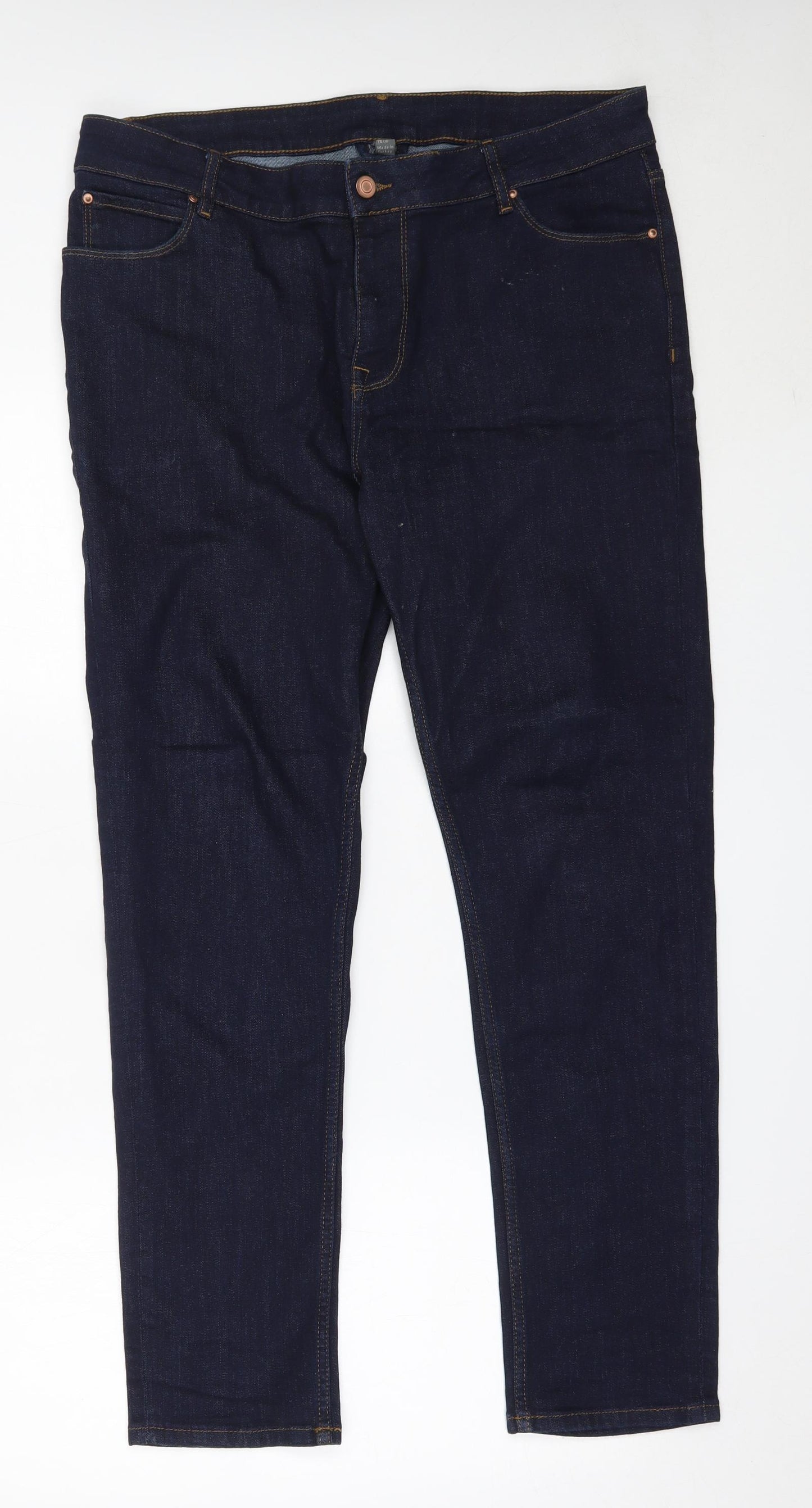 ASOS Mens Blue  Cotton Straight Jeans Size 36 in L30 in Regular