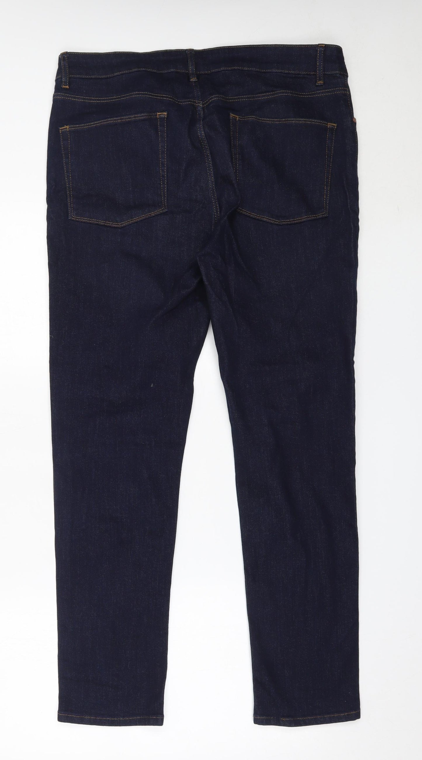 ASOS Mens Blue  Cotton Straight Jeans Size 36 in L30 in Regular