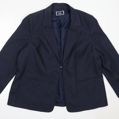 EWM Womens Blue   Jacket Blazer Size 22