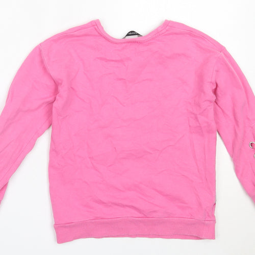 George Girls Pink  Cotton Pullover Sweatshirt Size 7-8 Years