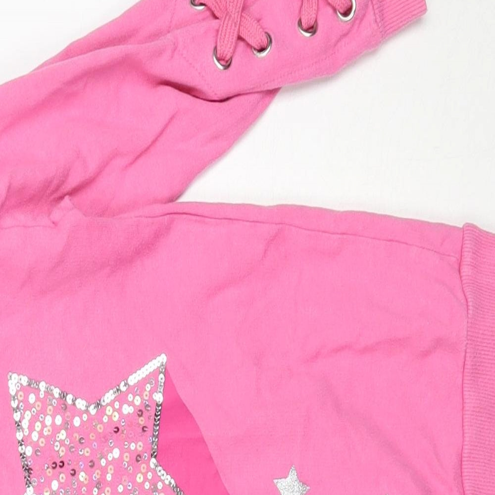 George Girls Pink  Cotton Pullover Sweatshirt Size 7-8 Years
