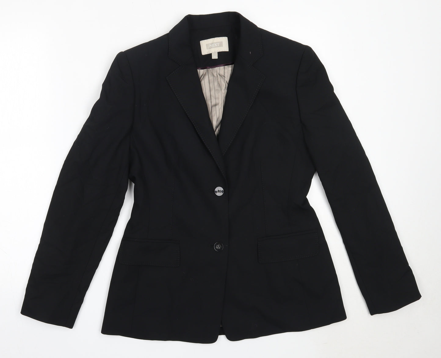 NEXT Womens Black  Polyester Jacket Blazer Size 10