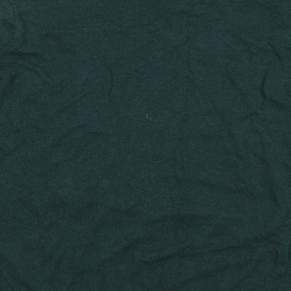 George Mens Green V-Neck  Cotton Pullover Jumper Size XL