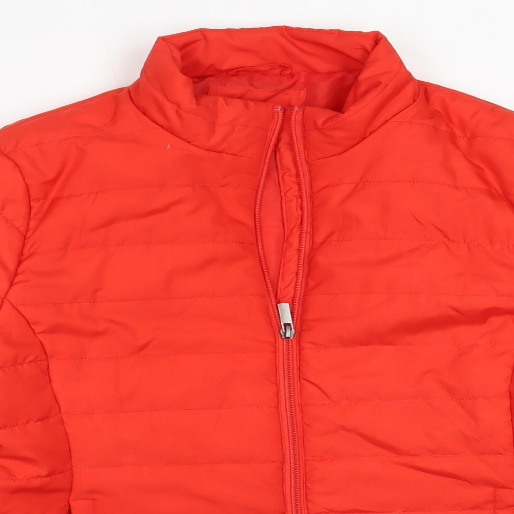 Marks and Spencer Womens Red   Puffer Jacket Coat Size 16