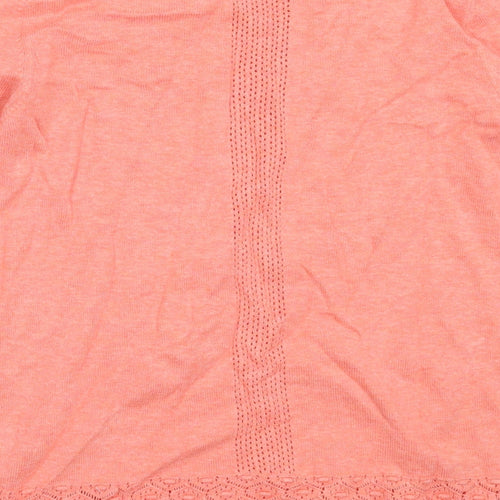 Marks and Spencer Womens Pink Round Neck  Cotton Pullover Jumper Size 8