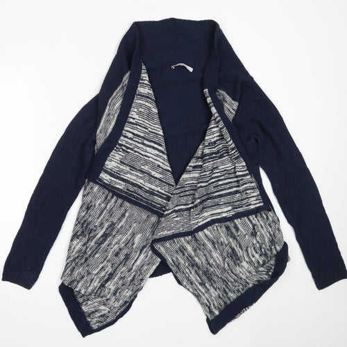 George Womens Blue Round Neck  Acrylic Cardigan Jumper Size 10