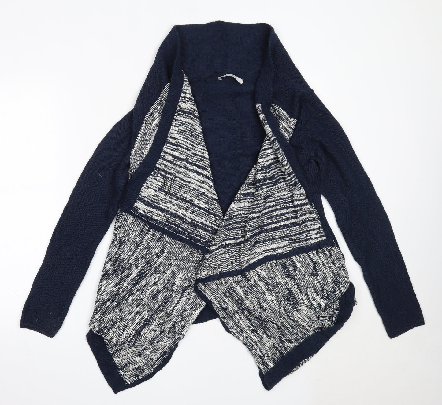 George Womens Blue Round Neck  Acrylic Cardigan Jumper Size 10