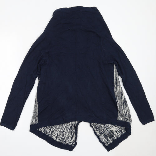 George Womens Blue Round Neck  Acrylic Cardigan Jumper Size 10