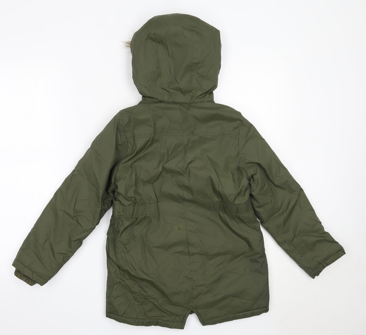 Pepperts! Girls Green   Parka Coat Size 7-8 Years