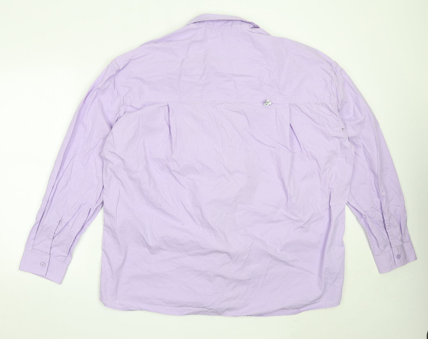 COLLUSION Mens Purple  Cotton  Button-Up Size L Collared