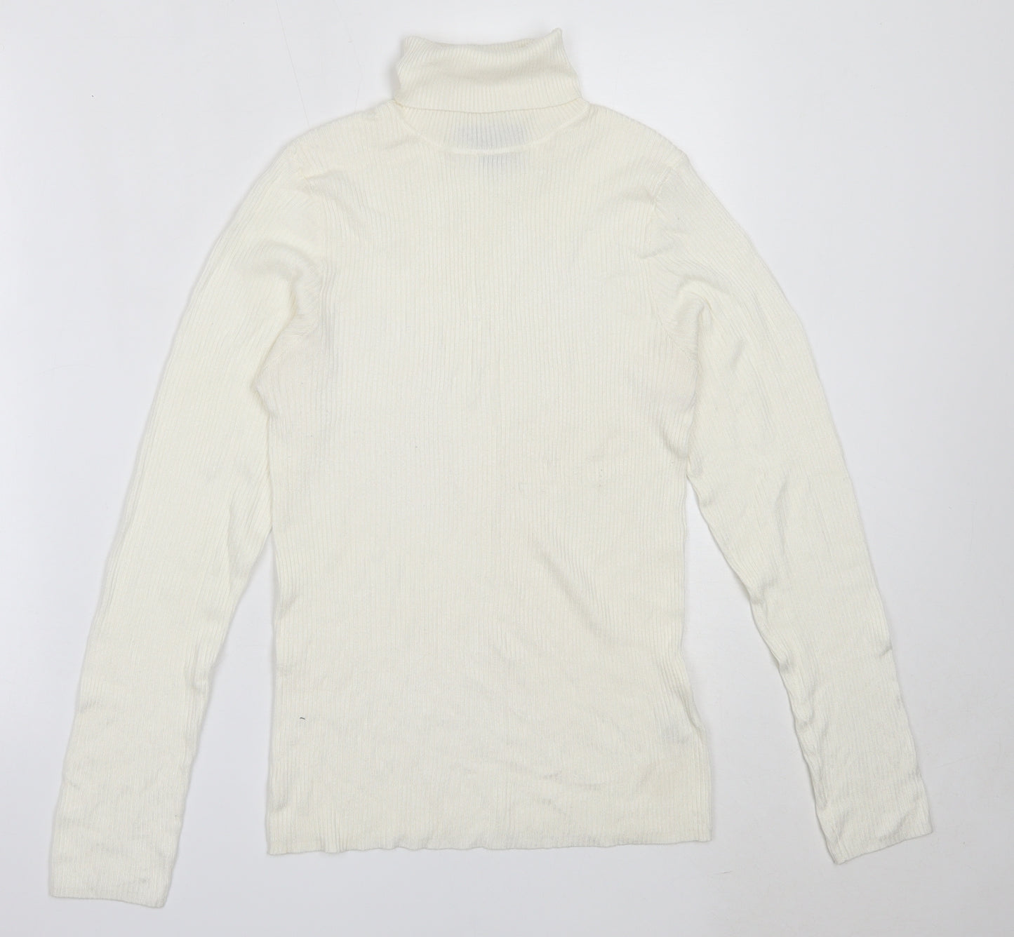 Atmosphere Womens Ivory Roll Neck  Viscose Pullover Jumper Size 18
