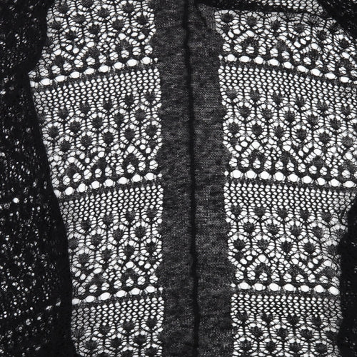 Yours Womens Black Round Neck  Linen Cardigan Jumper Size 30
