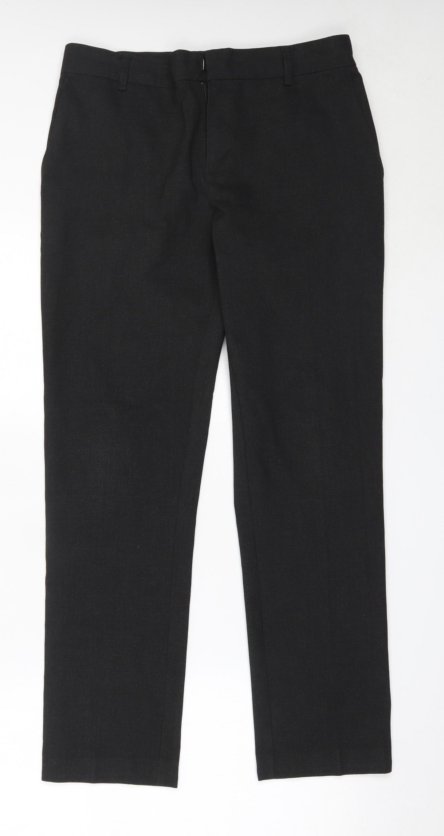 Marks and Spencer Boys Grey  Polyester Dress Pants Trousers Size 14-15 Years  Regular  - school