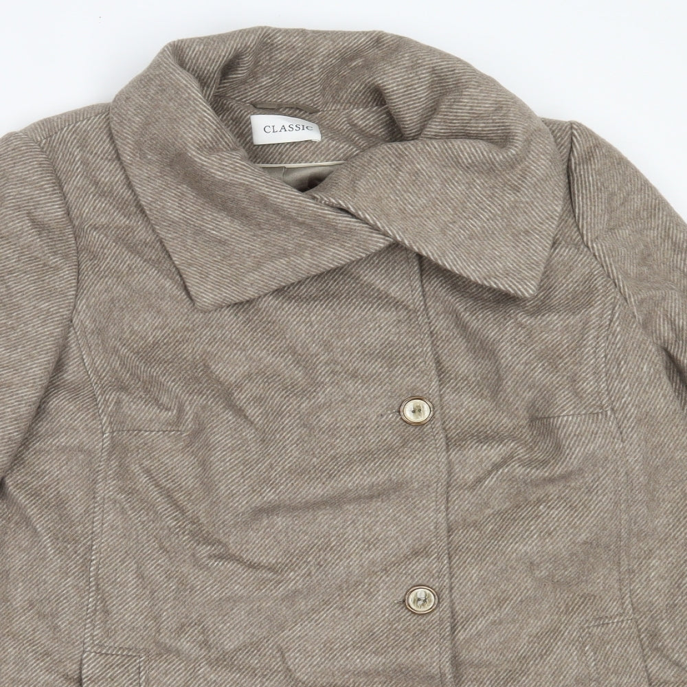 Marks and Spencer Womens Beige   Overcoat Coat Size 18