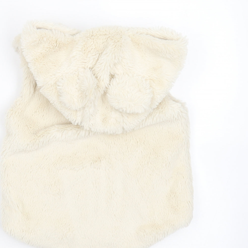NEXT Girls Ivory   Gilet Jacket Size 3-4 Years  Zip