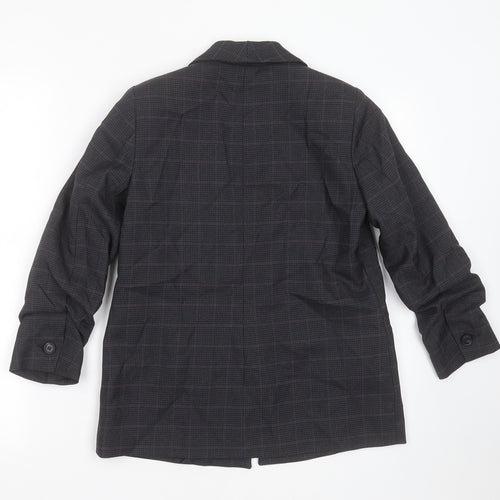 Dorothy Perkins Womens Grey Check Polyester Jacket Blazer Size 4