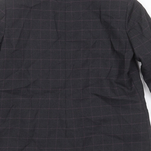 Dorothy Perkins Womens Grey Check Polyester Jacket Blazer Size 4