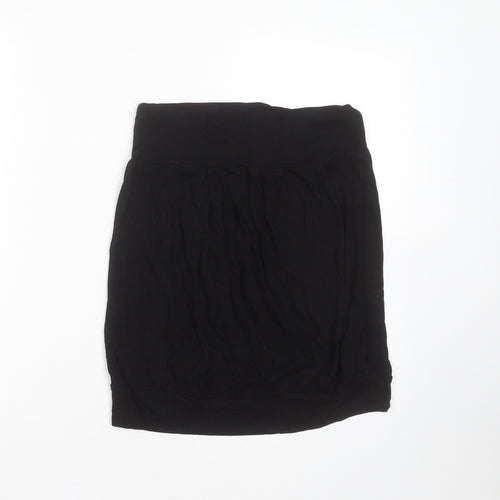 Papaya Womens Black  Viscose Basic T-Shirt Size 10 Off the Shoulder