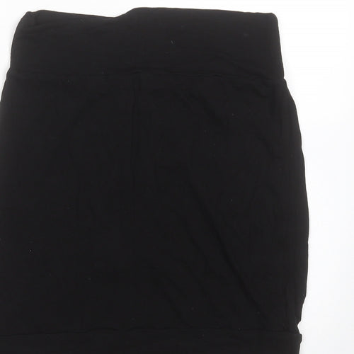 Papaya Womens Black  Viscose Basic T-Shirt Size 10 Off the Shoulder