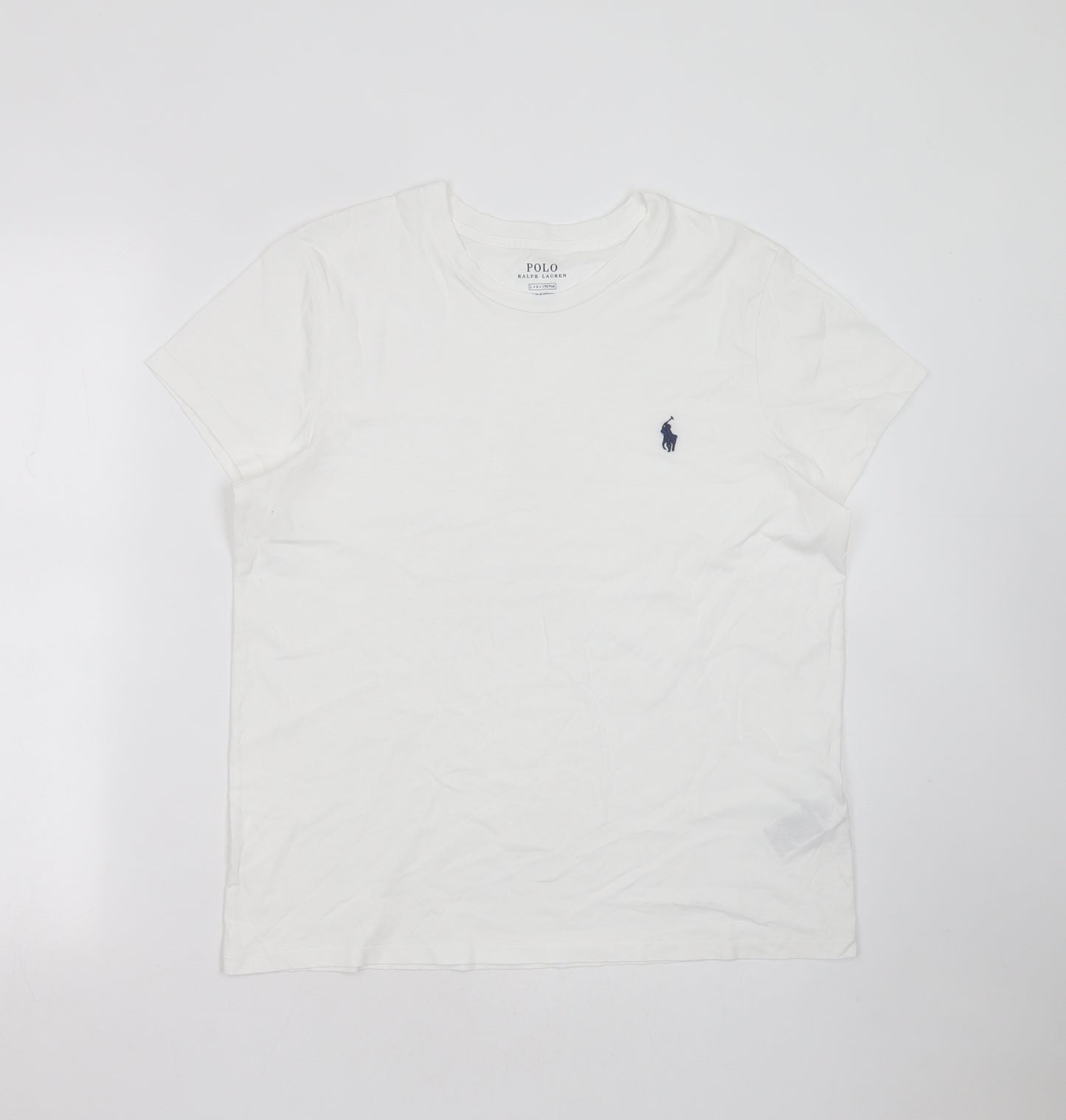 Ralph Lauren Boys White  Cotton Basic T-Shirt Size 15 Years Round Neck