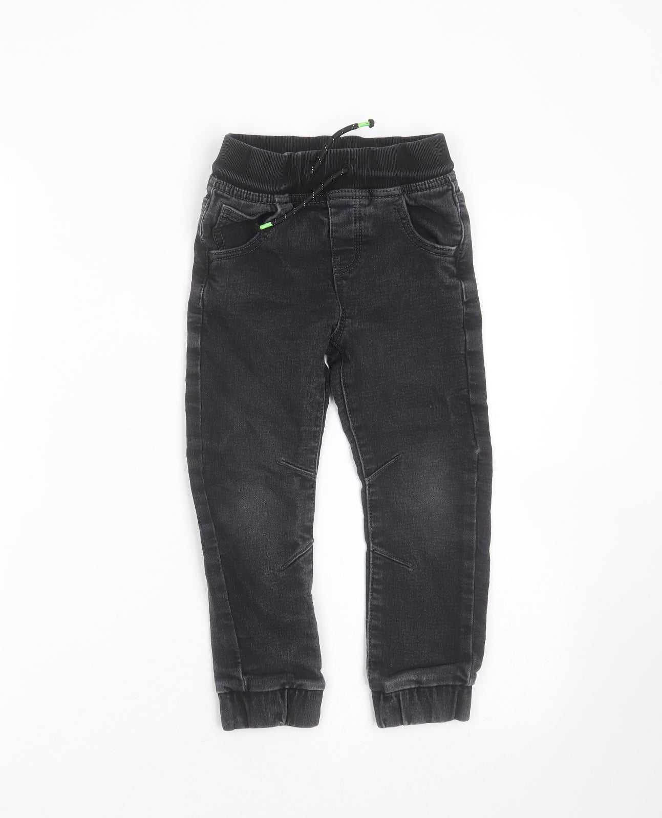 F&F Boys Grey  Cotton  Jeans Size 4-5 Years  Regular  - jogger waist