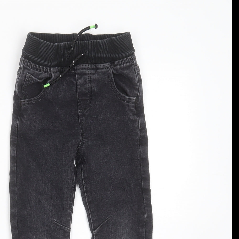 F&F Boys Grey  Cotton  Jeans Size 4-5 Years  Regular  - jogger waist