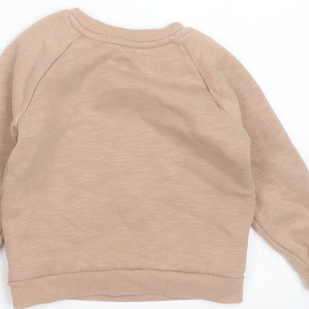 Primark Baby Beige  Cotton Pullover Jumper Size 18-24 Months   - look out world