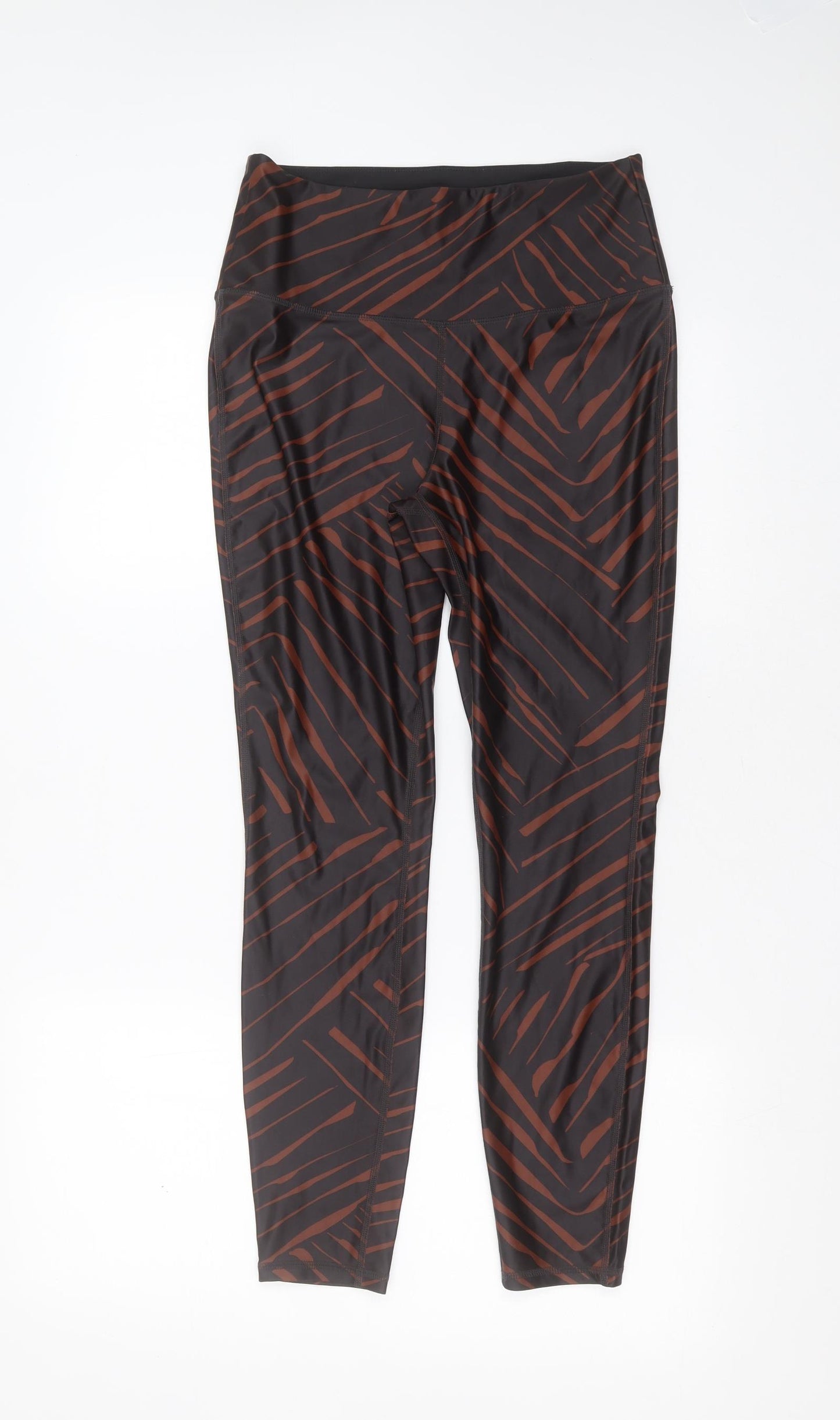 H&M Womens Black Animal Print Polyester Compression Leggings Size M L27 in Extra-Slim