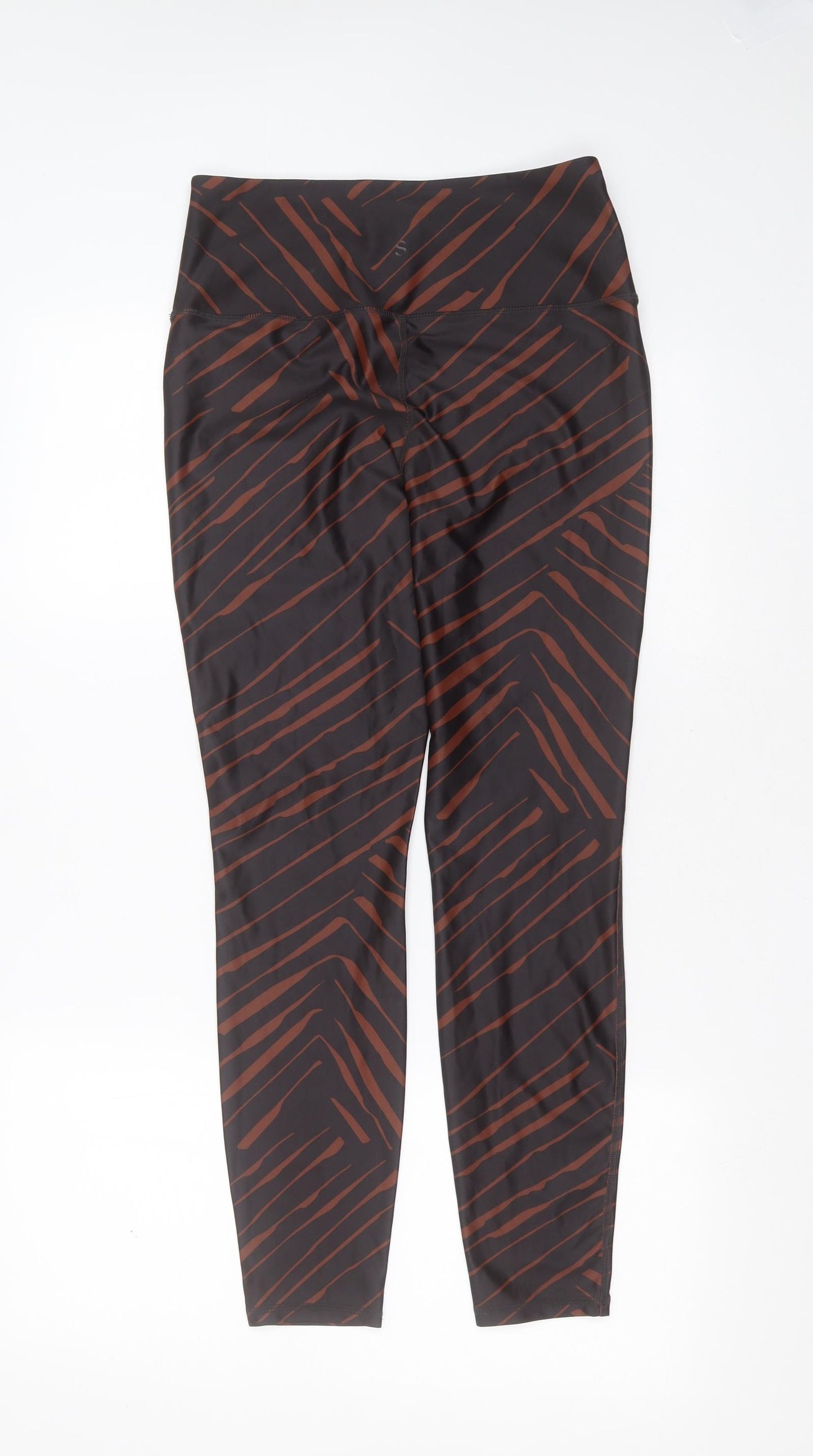 H&M Womens Black Animal Print Polyester Compression Leggings Size M L27 in Extra-Slim