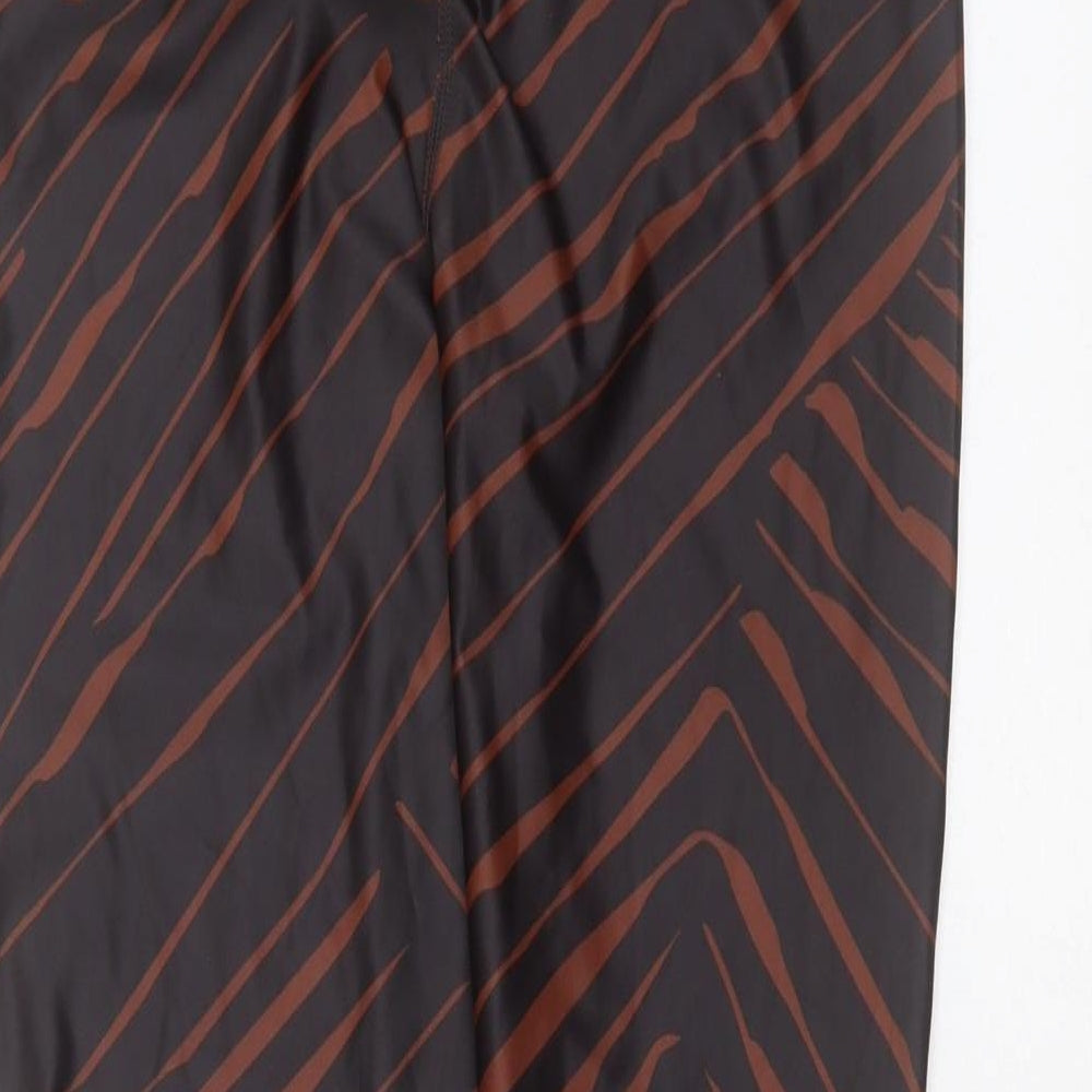 H&M Womens Black Animal Print Polyester Compression Leggings Size M L27 in Extra-Slim